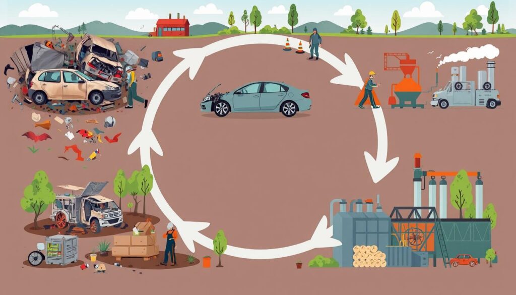 life cycle of a scrapped car